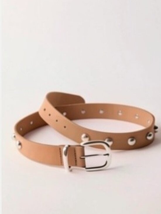 NWT Free People Rhodes Stud Belt in Cantaloupe